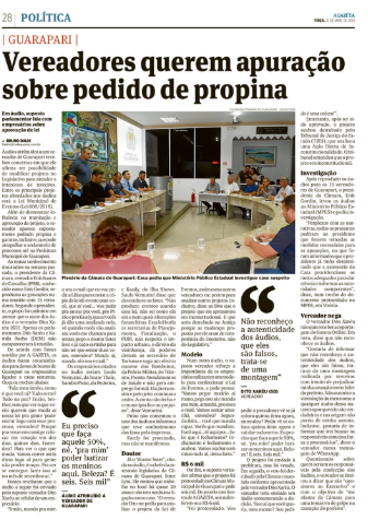 Vereadores querem apuração sobre pedido de propina