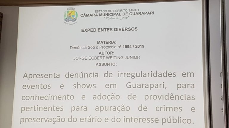 CPI do asfalto e dos shows serão abertas pela Câmara de Guarapari